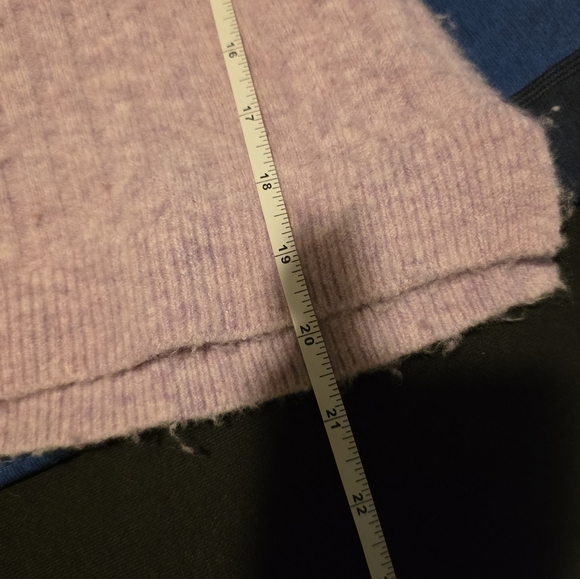 Madewell Bookend Sweater Merino Wool Blend Lilac Purple Crew Neck XS - Picture 5 of 7